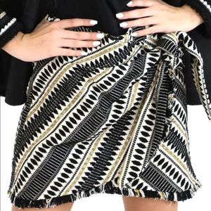 Judith March Jacquard Wrap Skirt